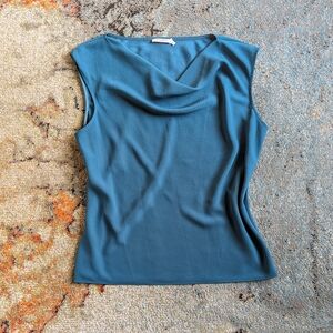 MM Lafleur Elegant Teal Sleeveless Nora Top